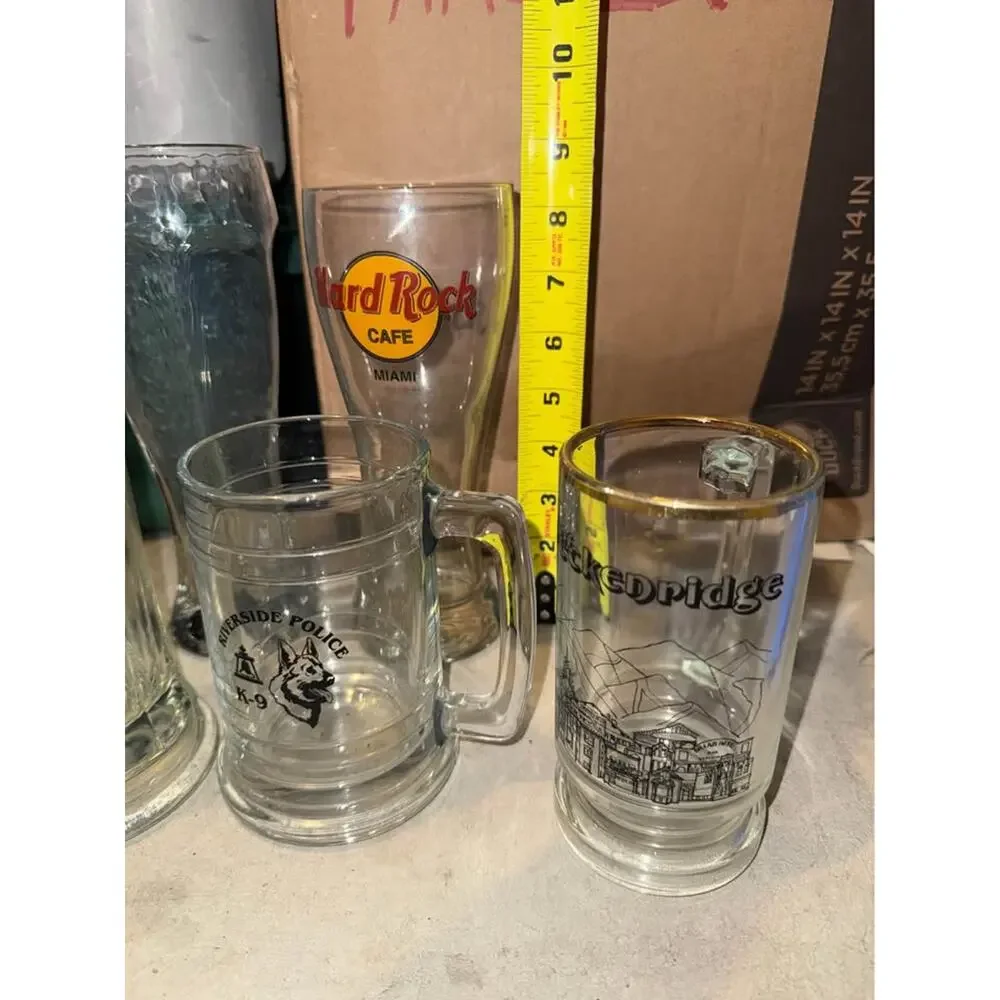 Vintage Beer glass collection (6) total